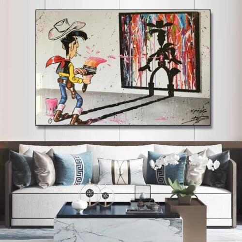 Grattifi Banksy Art Character changes Canvas Painting Wall Art Posters Prints Wall Pictures for Living Room Home Cuadros Decor