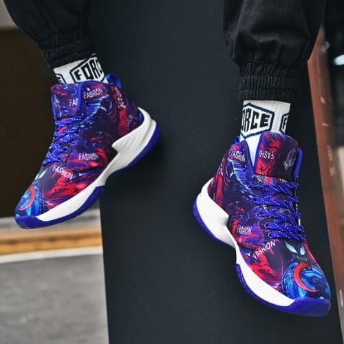 New Mens Casual Sports Shoes Comic Pattern All-match Casual High-top Shoes