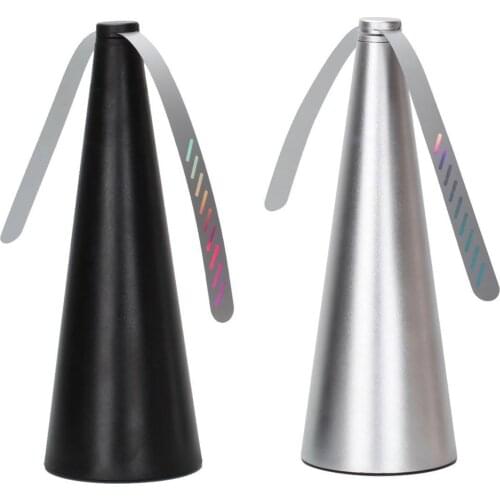 Fly Repellent Fan Keep Flies And Bugs Away From Your Food Portable Electric Insect Repeller Pest Reject Fan(Black/Silver)