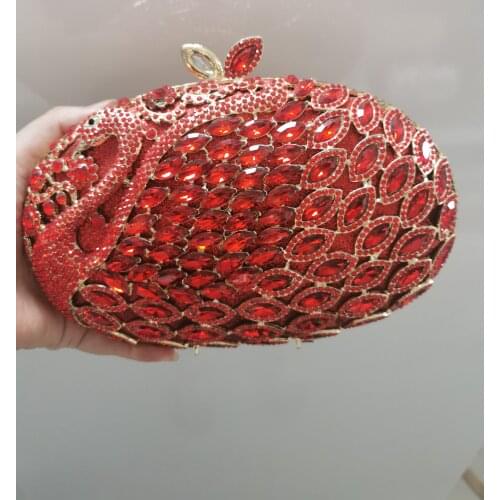 Birthday Gift Womans Diamond Evening Bags Female Crystal Red Blue Colorful Rhinestone Party Cocktail Clutch Purse Lady Handbags