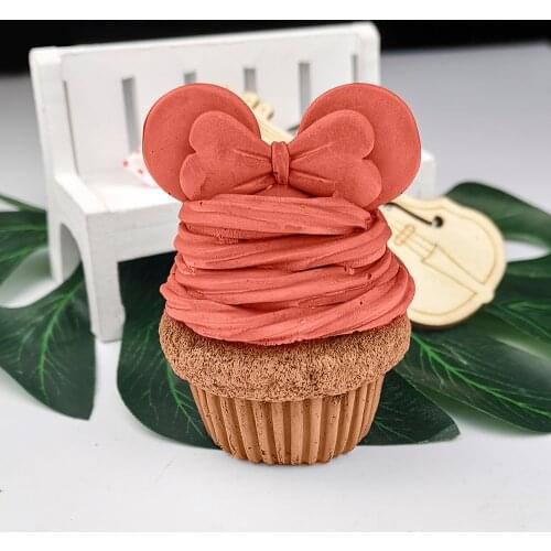 QT0337 PRZY 3D Cupcake Moulds Bow-knot Cup Cake Silicone Wedding Birthday Candle Mold Decor Soap Molds Clay Resin Moulds