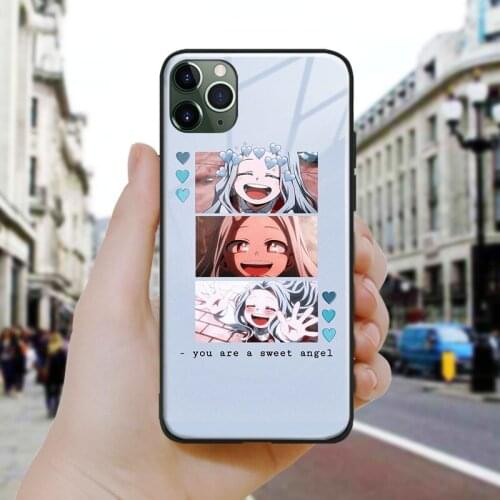 Boku no hero academia Eri aesthetic Silicone Glass Phone Case Cover Shell For iPhone SE 6 6s 7 8 Plus X XR XS 11 12 Mini Pro Max