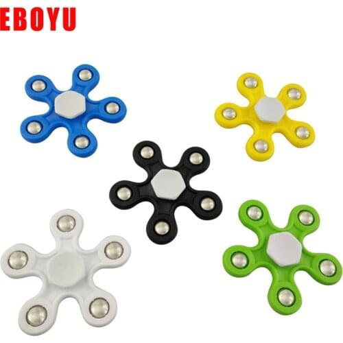 EBOYU(TM) 5 Sided HAND SPINNER Nice Fidget Toy Time Killer for Relieve ADHD Anxiety Reduce Stress EDC Focus Toy