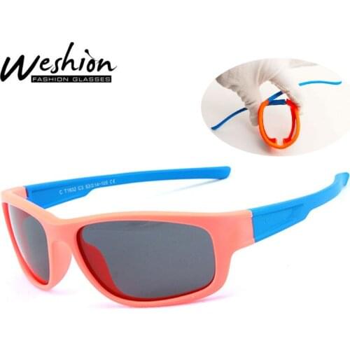 Sport Kids Sunglasses Children Goggles 2019 Polarized Baby Glasses Colorful Cartoon TR Eyeglasses Girls Shades Children UV400