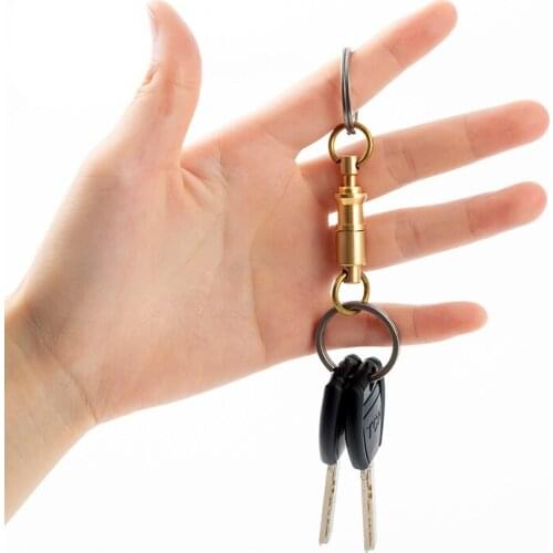 1pcs Outdoor Tactical Backpack EDC Tools Carabiner Climbing Letters Quick release Key Double Ring Padlock Keychain