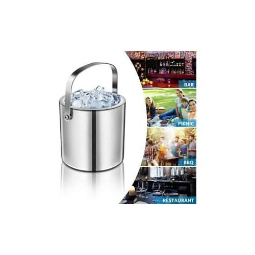 New Stainless Steel 304 Material 4-in-1 Summer Carnival Party Ice Bucket + Ice Tongs Vacuum Insulation Beer Champagne Bucket