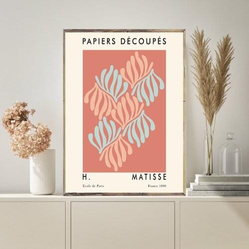 Pinks Red Henri Matisse Artwork Art Prints Exhibition Vintage Canvas Poster Abstract Painting Wall Pictures for Living Room