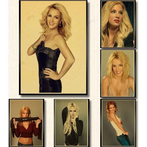 WTQ Canvas Painting HOT SALE Vintage Poster Britney Spears Retro Poster Wall Decor Wall Art Picture Room Decor Home Decor