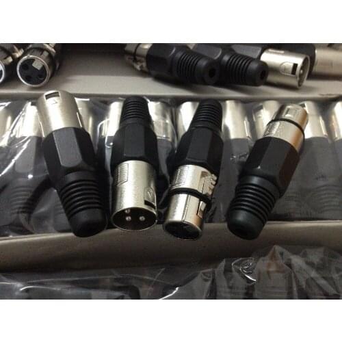 XLR 3-Pin Male MIC Pro Cable Connector Plug 100PCS