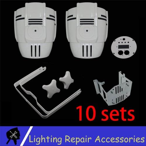 10 Sets Stage Light Housing Aluminum Case For 18x12w/24x12w/18x15w/24x18w/54x9w/100w COB White Shells Stage Lights Accessories
