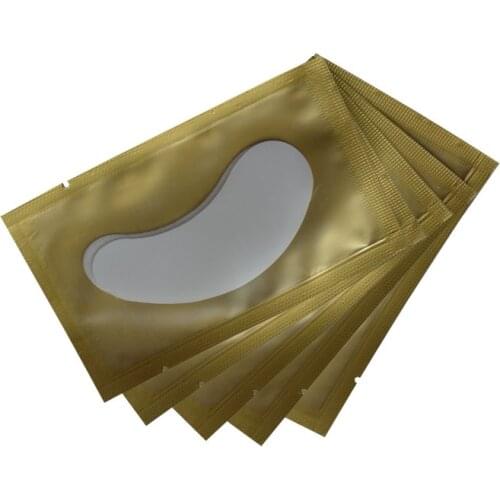 10pairs Golden Gel Eyepatch Eyelash Extension Under Eye Pads Lint Free Makeup Tool Moisture Eye Mask