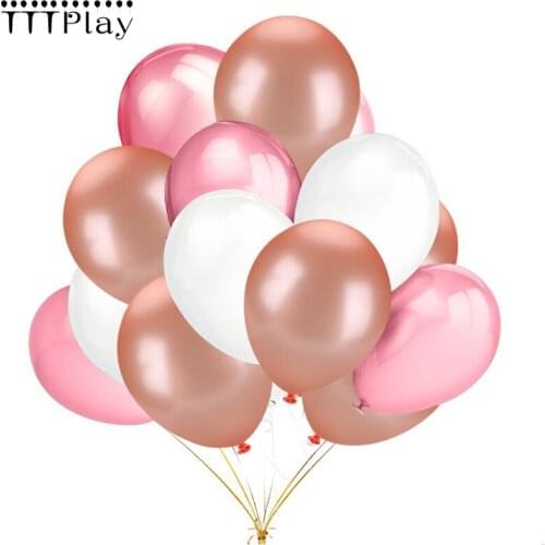 10pcs 12inch Champagne Rose Gold Latex Balloons Baby Shower DIY Love Wedding Decoration Birthday Party Supplies Globos Kids Toys