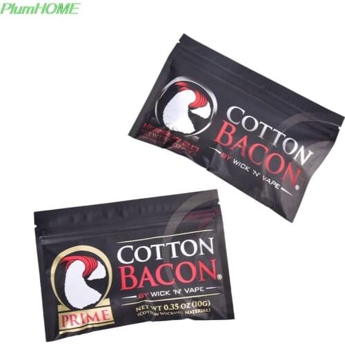 20Pcs New 100% Cotton Bacon Electronic Cigarette Gold Version Fit For RDA RTA Atomizer Tank Vaporizer Ecig Accessories