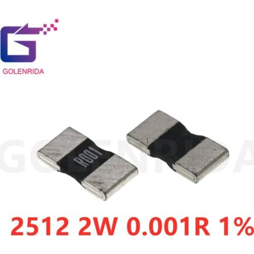 50PCS 2512 SMD Resistor 1% alloy resistor 0.001R 0.001 ohm 1mR R001 2W