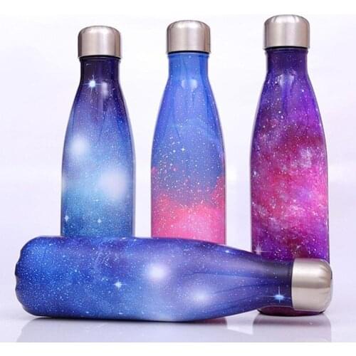 500ML Stainless Steel Sport Water Bottle Starry Sky/Plating Cola Water Beer Hot Cold Thermos Insulated Vacuum Flask Cup