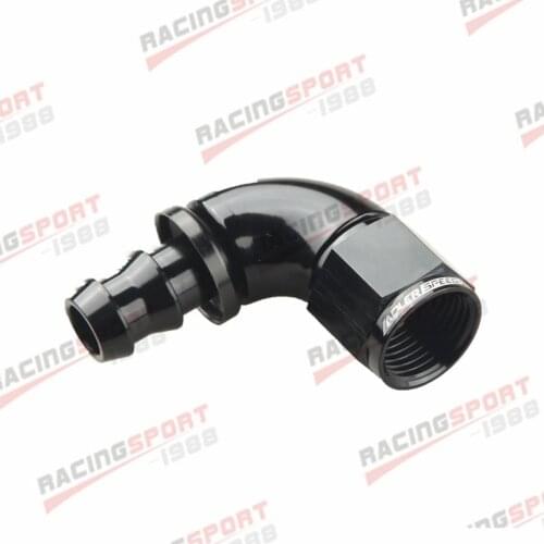 8AN -8AN AN8 90 Degree Push-Lock One Pieces Full Flow Hose End Fitting