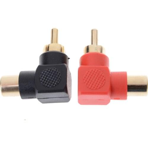 90 Degree RCA Right Angle Male to Female Phone Adapters AV Plug Connector