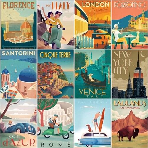 DIY 5D Beautiful Mountain Decoration Diamond Painting Full Square Drill Rhinestone Embroidery Cross Stitch Kit Handmade Decor