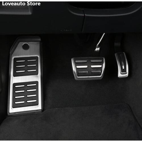 Car Accelerator Brake Rest Pedal Foot Fuel Brake Pedal Clutch Pedals Cover for Volkswagen VW Touareg 2019 2020 2021 Accessories