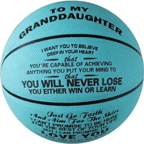 To My Granddaughter You Basketball Wholesale or retail Cheap Basketball Ball Official Size7 Basketball With Net Bag+ Needle