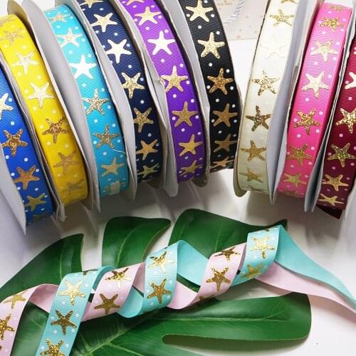 Free shipping 7/8" 22 mm 50 yard per color cartoon printed grosgrain ribbons L3201640