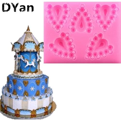 Free Shipping Food-grade Silicone Baking Cake Moon Cake DIY Jewelry Heart-shaped Chocolate Fondant Dry Biscuit Mold Pace A598