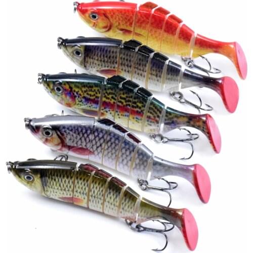 Bionic Fishing Lures T-shaped Tail Fishing Lures Artificial Multi Jointed Sections Artificial Hard Bait Trolling Pike Fish Tool