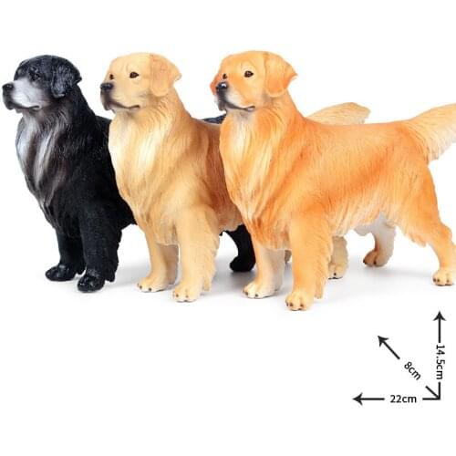 Large Golden Retriever Figure Pet Dog Animal Model Education Toy Collector Solid PVC Home Decoration Figurines Kids Toy