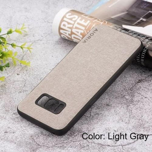 Phone case for Samsung Galaxy S8 funda Textile Fabric Cloth Leather skin and silicone cover coque for Samsung S8 Plus case capa