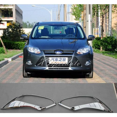 ABS Plastic Chromed Head Light Cover For Ford Foucs 2012