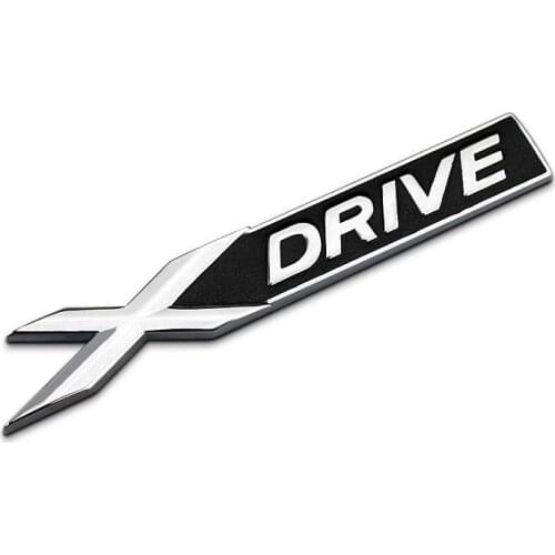 3D Metal Chrome Badge X DRIVE Emblem Badge Sticker Decal for BMW 3 4 5 6 7 All Series X1 X3 X5 E70 X6 E71 Car Decoration