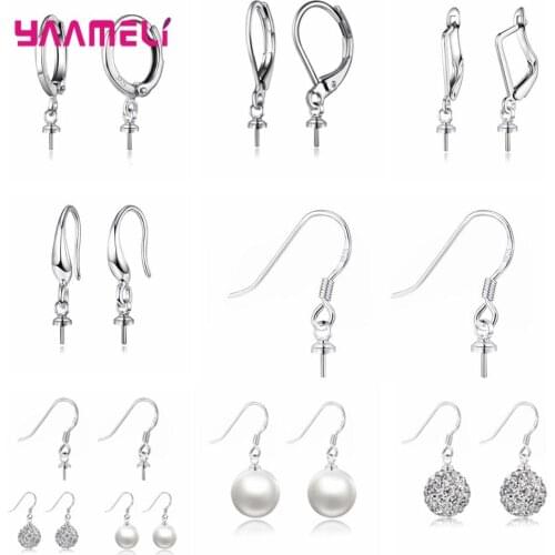 New Arrival 2020 10Pcs 925 Sterling Silver Ear Hook Ear Clip For Women Girl Classic Ear Ring Female Jewelry Girlfriend Gift