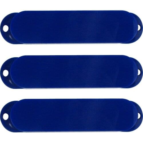 NEW 3pcs Blue Guitar Single Coil Pickup Cover Closed Plastic for FD ST Style Guitar