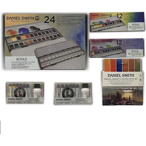 Original Daniel Smith Watercolor Paint 12/24 Color Tin Box Acuarelas Art Supplies