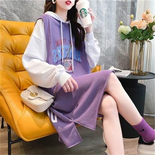 Autumn Patchwork Print Hoodie Sweatshirt Harajuku Oversize Girls Hoody Outwear Loose Long Sleeve Plus Size Pullovers Hoodies