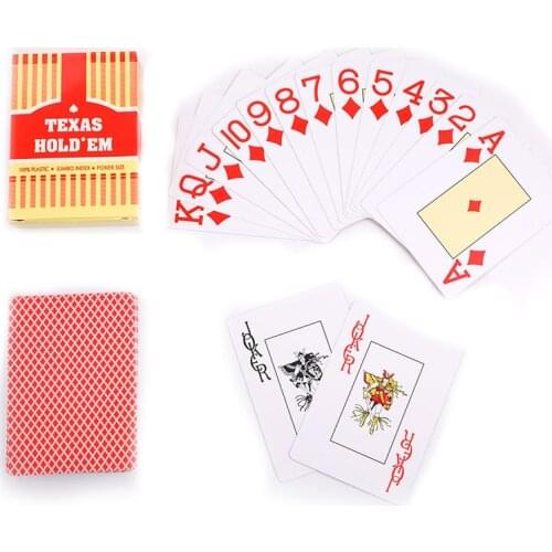 1Set 100% PVC New Pattern Plastic Texas Waterproof Adult Playing Cards Game Poker Cards Board Games 6.4*8.9CM Cards Poker Cards