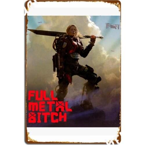 Edge Of Tomorrow Full Metal B Metal Signs Wall Mural Wall Classic Plates Tin sign Posters