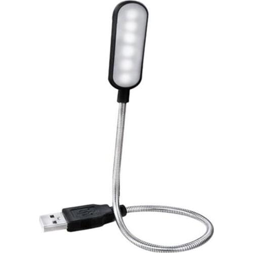 Portable USB LED Mini Book Light Reading Light Table Lamp Flexible 6Leds USB Lamp for Power Bank Computer