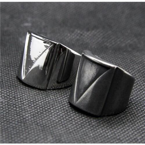 Drop Ship 7-13 Polishing Fashion Mens Ring 316L Stainless Steel Mens Punk Cool Vintage Ring
