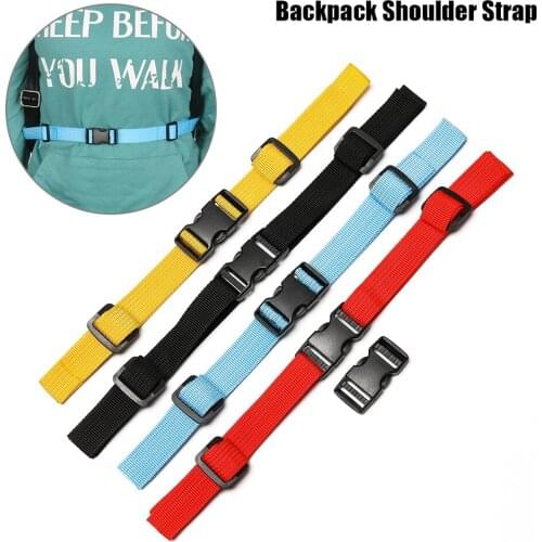 Adjustable Dual Release Buckle Bag Strap Camping Tactical Backpack Nylon Chest Harness Strap Webbing Sternum Belts Outdoor Tools