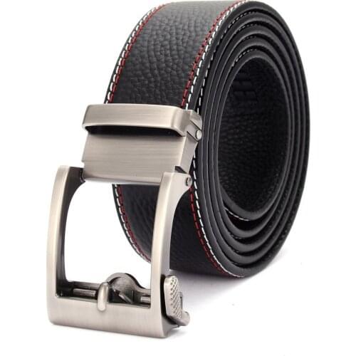 Leather Belts for Men NEW Mens Belt, Ratchet Belt for Men with Genuine Leather Automatic Buckle Belt Black\coffee