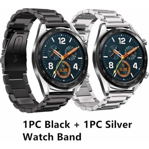 For Huawei GT2/Gt 2E/Watch Stainless Steel Strap For Samsung Galaxy Watch 3 22mm Metal Bracelet Adjustable Strap Accessories