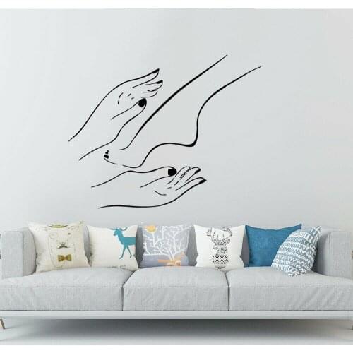 Removable Nail Salon Wall Stickers Manicure Salon Wall Stickers Nail Salon Vinyl Wall Decoration Foot Bath Shop Wall Stickers