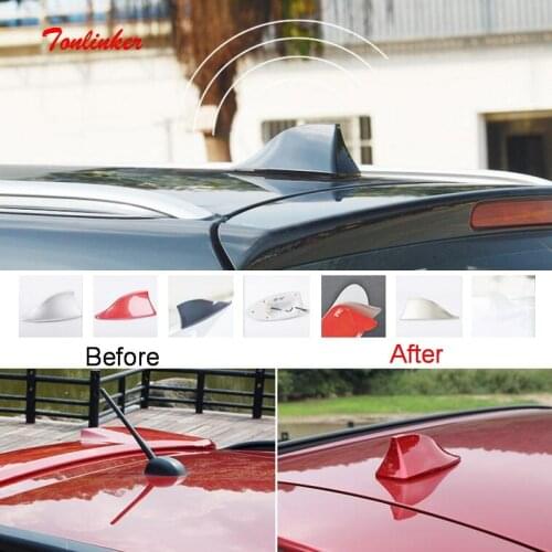 Tonlinker Cover Sticker for SUZUKI Vitara 2016-18 Car Styling 1 PCS ABS Exterior Modified decorative Aerials Cover case Stickers