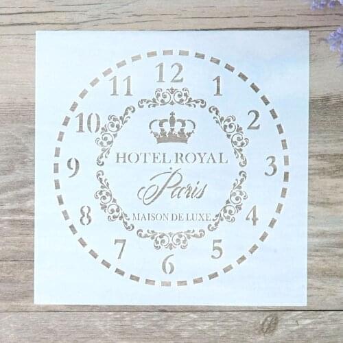 15 cm 30 cm 40 cm DIY Craft Clock tencil For Walls Painting Scrapbooking Stamping Stamps Album Decorative Embossing Paper Cards