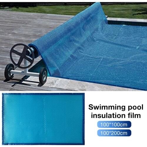 Swimming Pool Cover Waterproof And Dustproof Insulation Film With Perforated Edging Blue
