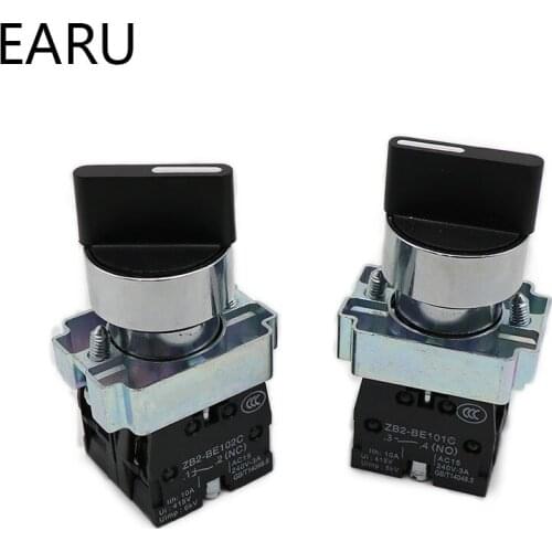 XB2-BD25 XB2-BD53 1NO/1NC 2NO 2/3 Position Momentary Self-reset Latching Self-locking Selector Rotary Switch Push Button Switch