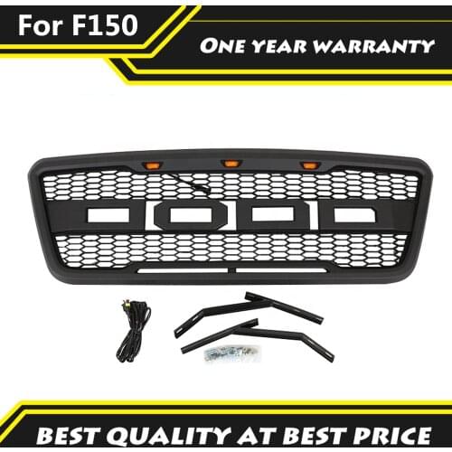 Raptor Style Grills Mesh Cover Racing Grill Grills Fit For F150 F-150 2004-2008 Front Bumper Grille Modified Pickup Auto Parts