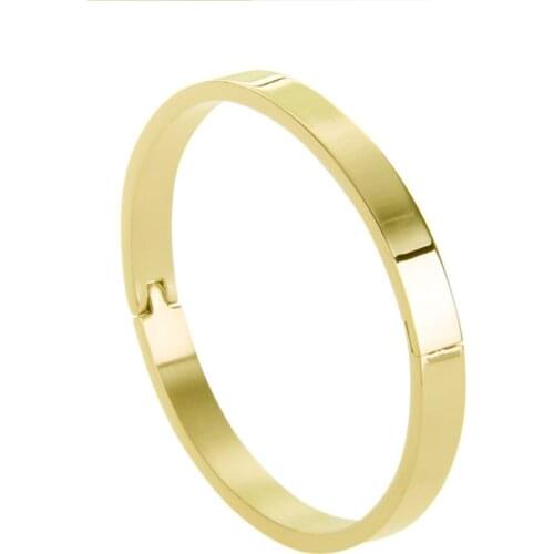 Bracelets Bangles Cuff Bangle For Women Gold Color Stainless Steel Fashion Jewelry Bracelet Female 2020 Womens Bracelets Gift