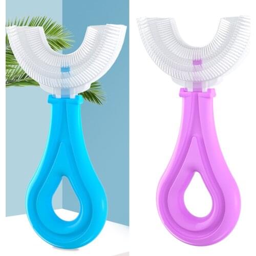 1Pc U-Shape Toothbrush Manual Toothbrush Kids Toothbrush Teeth Cleaning Tool Silicone Teeth Whitening Cleaning Tool Brush